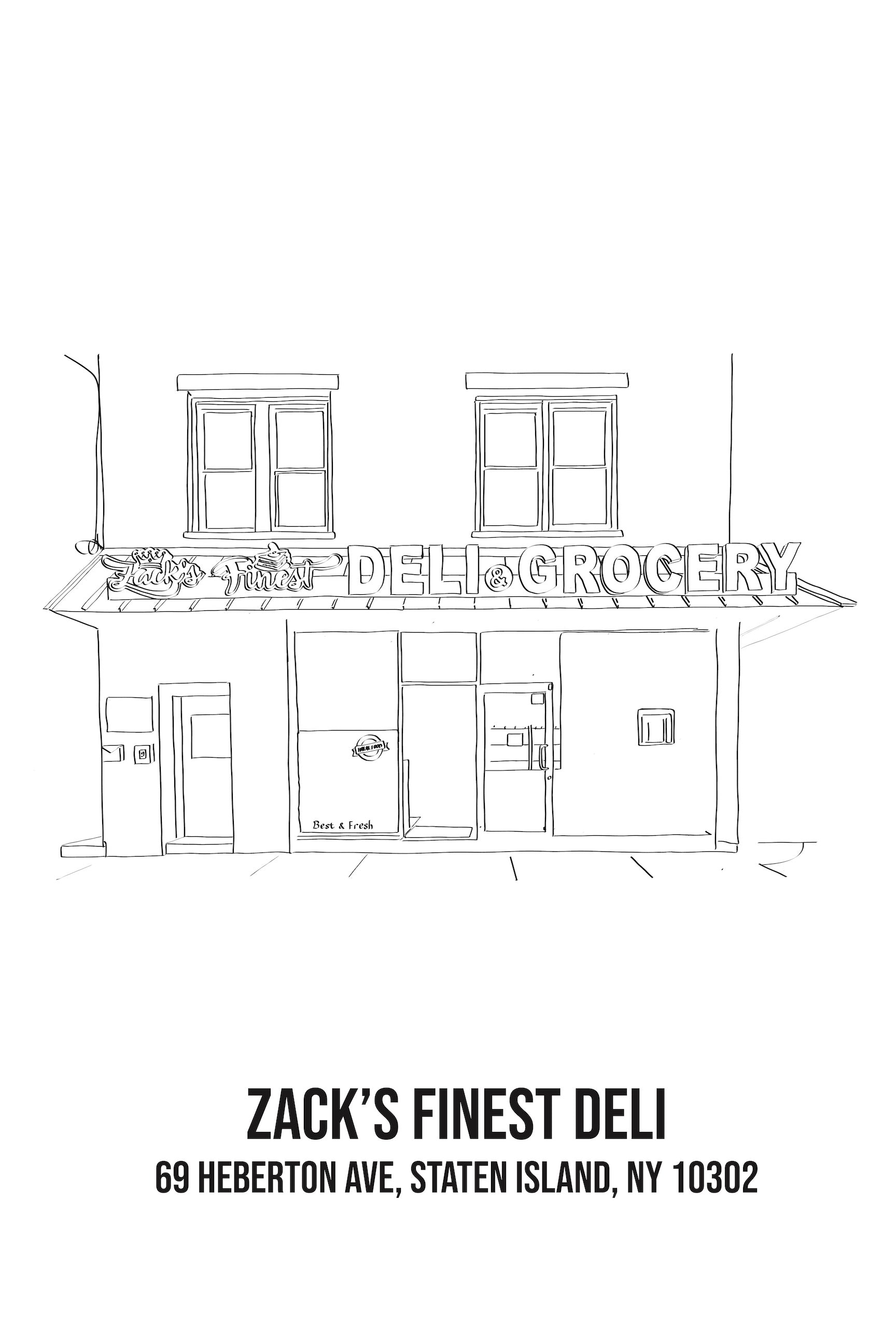 Chopped Cheese Classic Bodega Illustrations